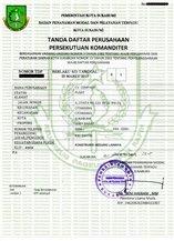 SERTIFIKAT DAFTAR PERUSAHAAN