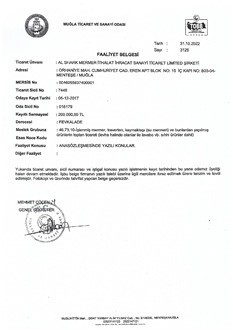 Operational Certificate