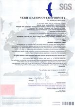 G603 SGS VERIFICATION OF CONFORMITY