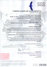 G654 SGS VERIFICATION OF CONFORMITY