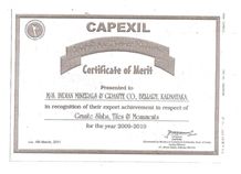 BEST EXPORT PERFORMANCE AWARD FROM CAPEXIL