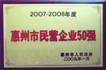  The "top 50" enterprise in Huizhou