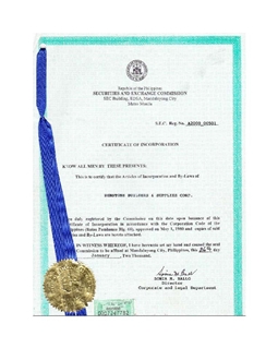 CERTIFICATE OF INCORPORATION