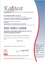 ISO 9001:2008 Quality Certificate
