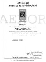 Certificado Aenor 9001 Gestión de calidad