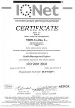 Certificate IQNet 9001