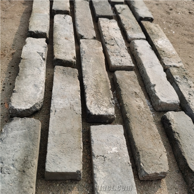 Antique  Gray Thin-Bricks Terracotta Tiles For Wall Decor