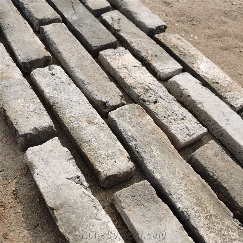 Antique  Gray Thin-Bricks Terracotta Tiles For Wall Decor