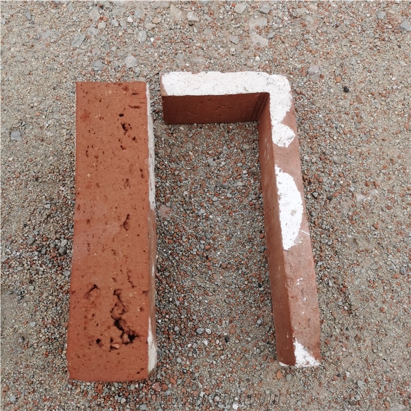 Antique Red Brick Corners|L Shape Reclaimed Bricks Tile