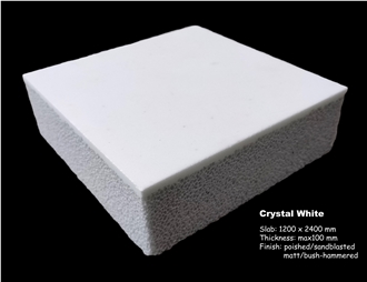 Crystal White Lightweight Micro Crystal Panel Crystallized Glass Stone