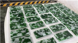 Green Forest Glass Slabs