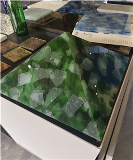 Green Forest Glass Slabs