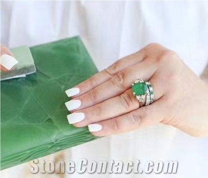 Green Jade Glass Slabs