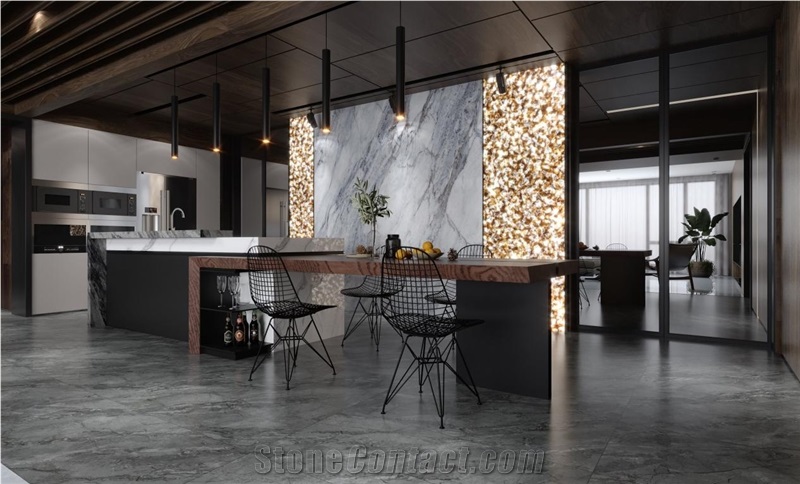 Interior Partition Walls Jade Glass Panel