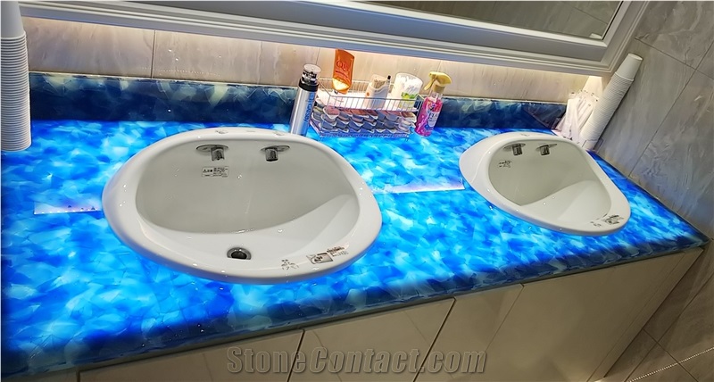 Jade Glass Bathroom Tops