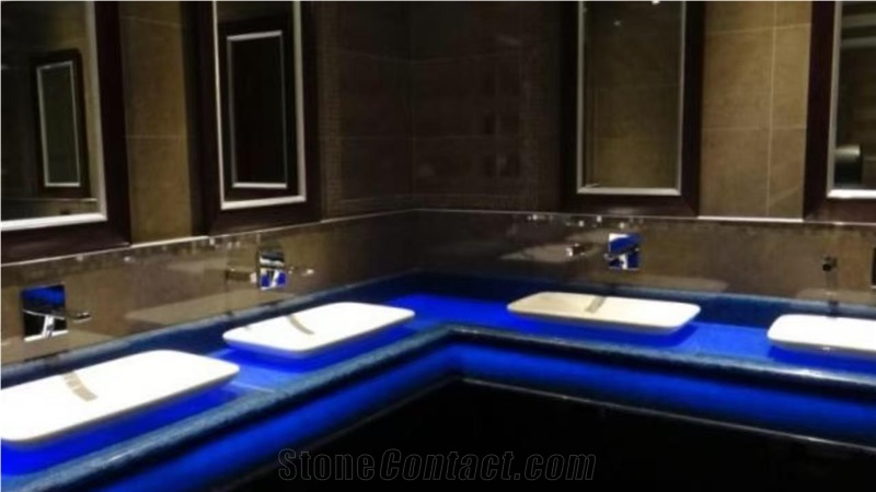 Laminated Glass For Semi-Transparent Countertop