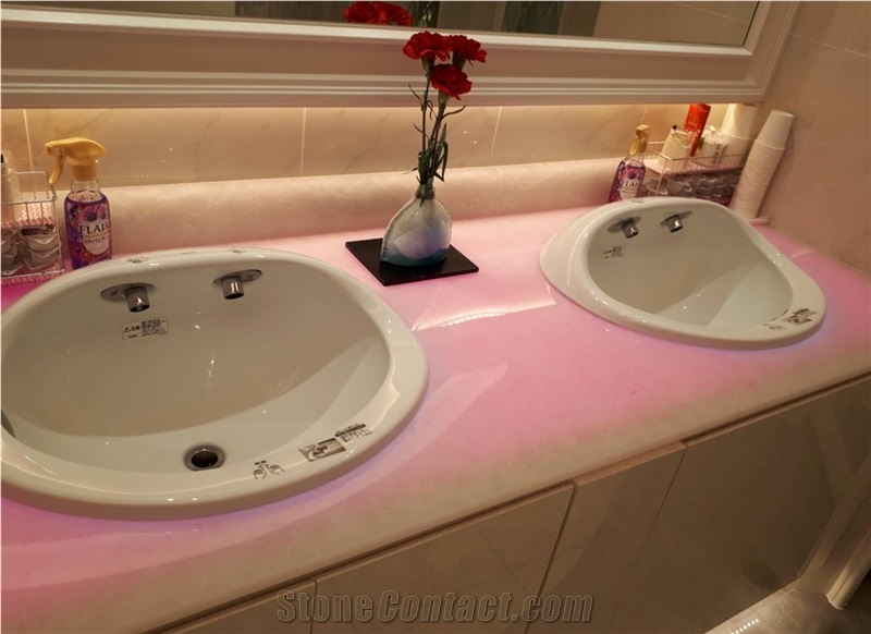 Laminated Glass For Semi-Transparent Countertop