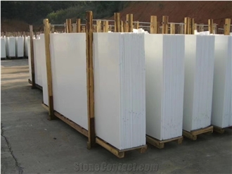 Nano White Crystallized Stone Slabs