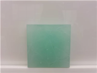 Recycled Jade Glass Slab Bathroom Countertop