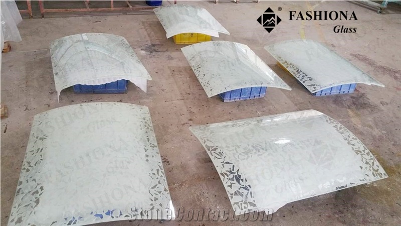 Semi-Transparent Laminated Glass Column Panels