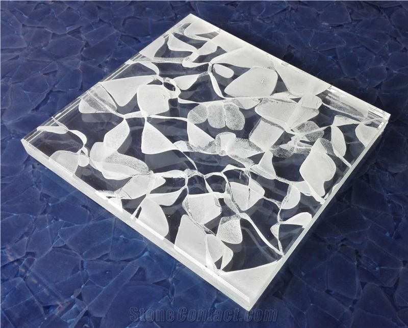 Snowflake White Glass Tiles