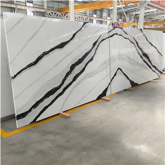 5008 Panda White Stair Floor Tiles Quartz Tiles For Project