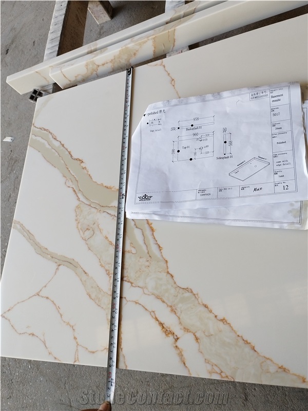 Calacatta Gold Marble-Look Quartz Quartz Slabs