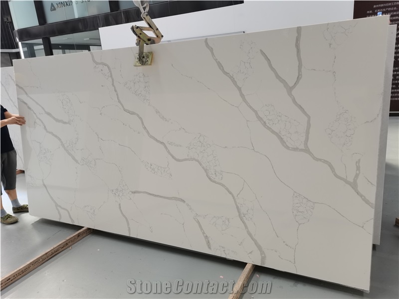 Popular Laza White Artificial Quartz Kitchen Countertops