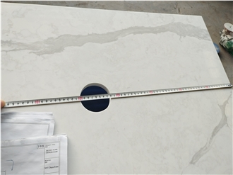 White 5055 Diana Extra Quartz Artificial Stone Countertop