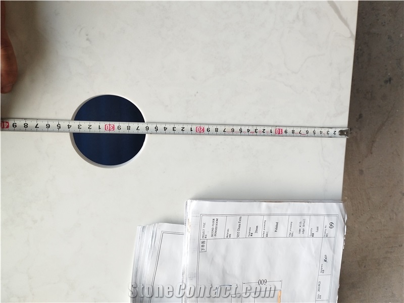 White 5055 Diana Extra Quartz Artificial Stone Countertop