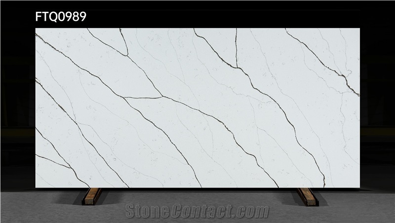 3200*1600*18Mm Calacatta Quartz Slabs