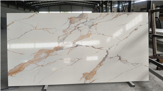Calacatta Gold 3D Printed Quartz Stone Slabs Quartz Slabs