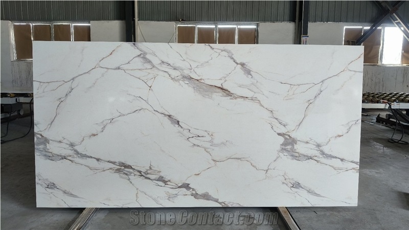 Calacatta Gold Artificial Printed Quartz Slabs