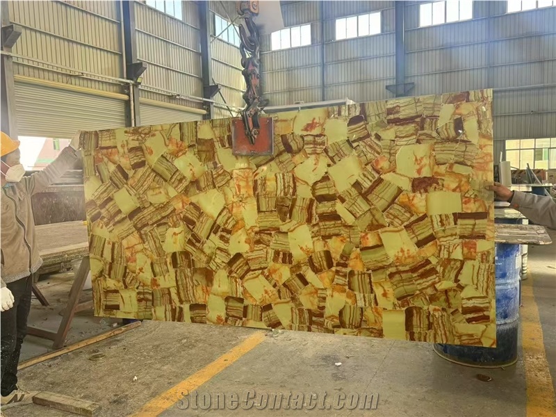 Backlit Smoky Crystal Gemstone Semiprecious Stone Slabs