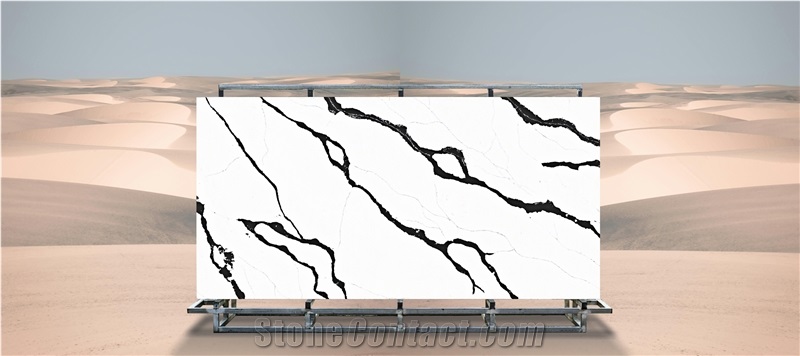 Classic Artifical Panda White Quartz Slabs