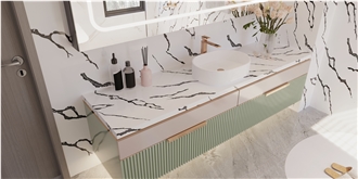 Classic Artifical Panda White Quartz Slabs