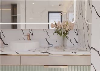 Classic Artifical Panda White Quartz Slabs