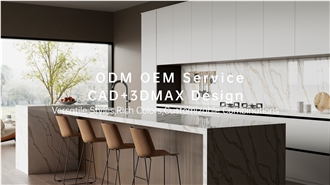 Golden Color Vein Artificial Stone Countertop