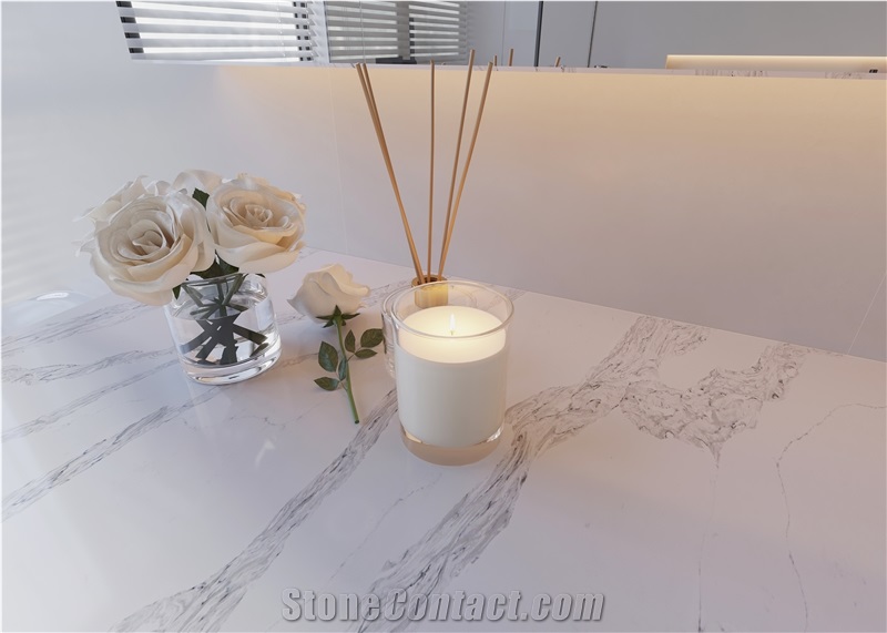 High Quality White Artificial Stone Bath Countertop