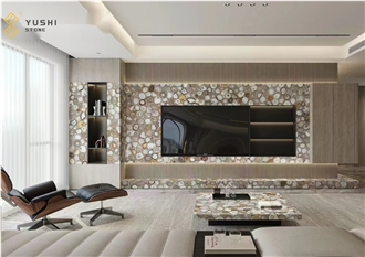 Hot Selling Natural Brown Agate Semiprecious Stone Slabs