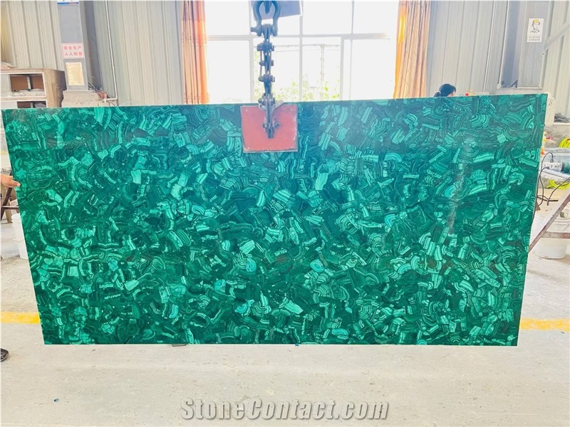Modern Design Green Malachite Gemstone Slabs