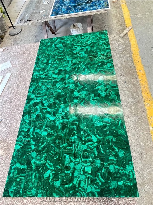 Modern Design Green Malachite Gemstone Slabs