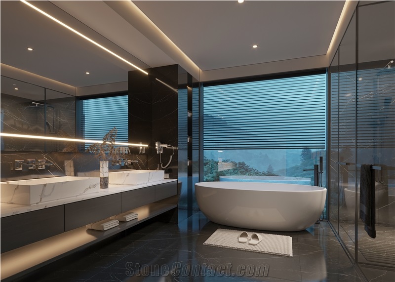 Polished White Wholesale Artificial Stone Bath Countertop