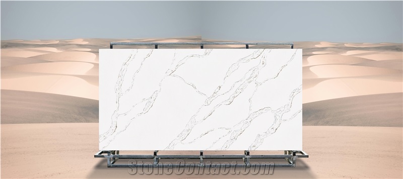 Super White Quartz Artificial Stone Bath Countertop
