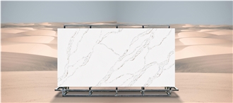 Super White Quartz Artificial Stone Bath Countertop