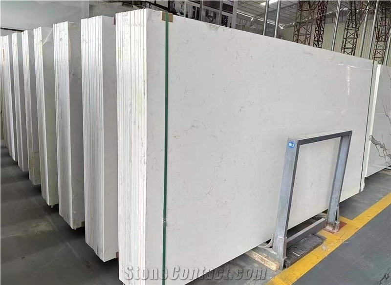 Factory Artificial White Carrara Quartz Slabs