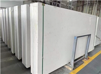 Factory Artificial White Carrara Quartz Slabs