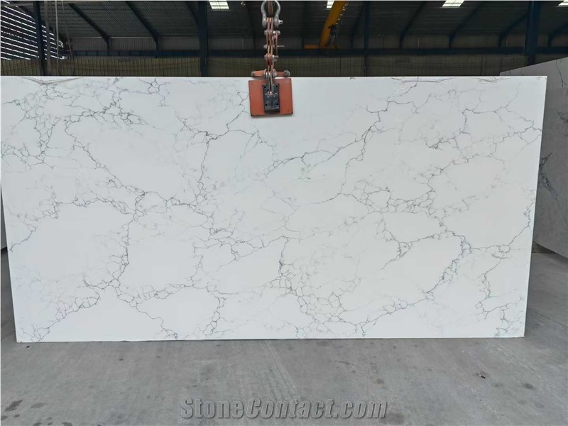Modern Design Calacatta White 20Mm Artificial Quartz Slabs