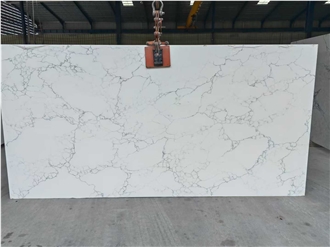 Modern Design Calacatta White 20Mm Artificial Quartz Slabs Modern Design Calacatta White 20Mm Artificial Quartz Slabs