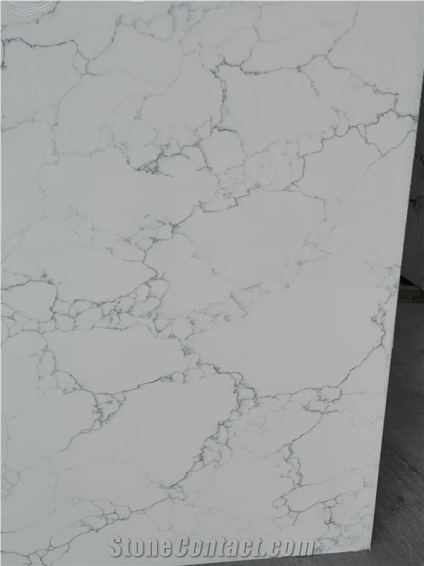 Modern Design Calacatta White 20Mm Artificial Quartz Slabs